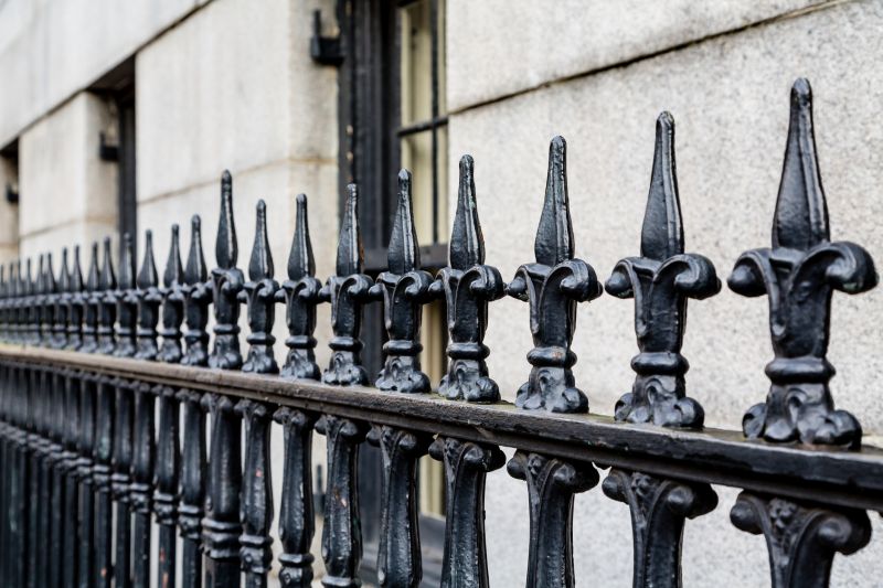Black Iron Fence Installation