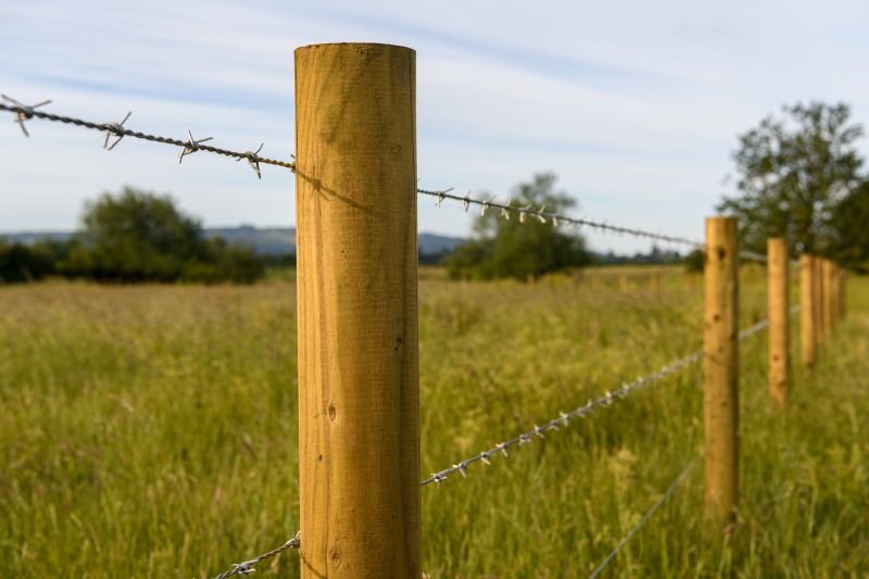 Barbed Wire Fence Installation detail